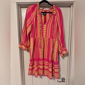 Maeve By Anthropologie Dominique Embroidered Tribal Tunic Dress Size M Petite